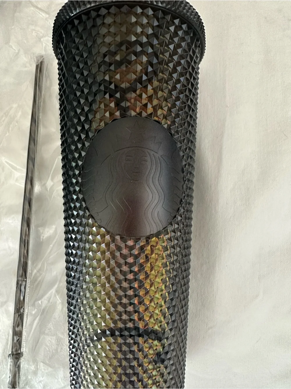Starbucks Black Iridescent Studded Tumbler with Straw